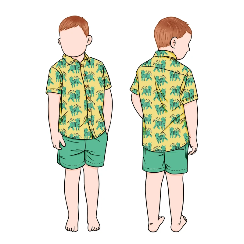 CHINEE-OEM-Top-Quality-Quick-Dry-Summer-Custom-Printed-Long-Sleeve-Front-Buttons-Polo-T-shirt-and-Shorts-Baby-Boys-Clothing-Sets