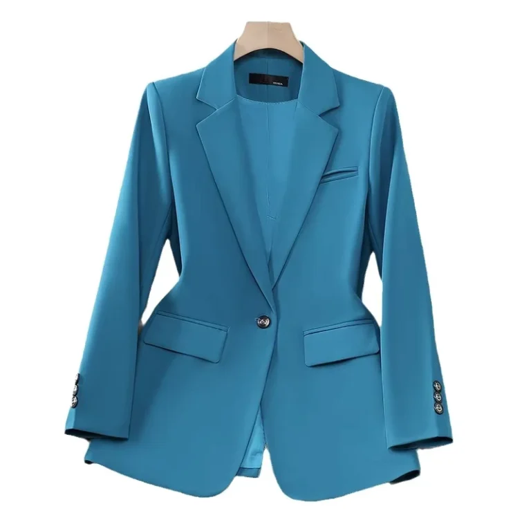 CHINEE-Oem-Custom-logo-Design-Spring-and-Autumn-Black-Slit-Suit-Small-One-button-blazer-Casual-Temperament-High-end-blazer-for-Women-1