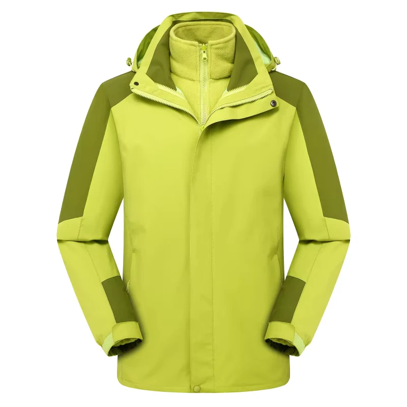 CHINEE-Outdoor-Unisex-3-in-1-Thick-Padded-Fleece-Zipper-Hooded-Sports-Jacket-Windproof-Waterproof-Mountain-Climbing-Ski-Winter