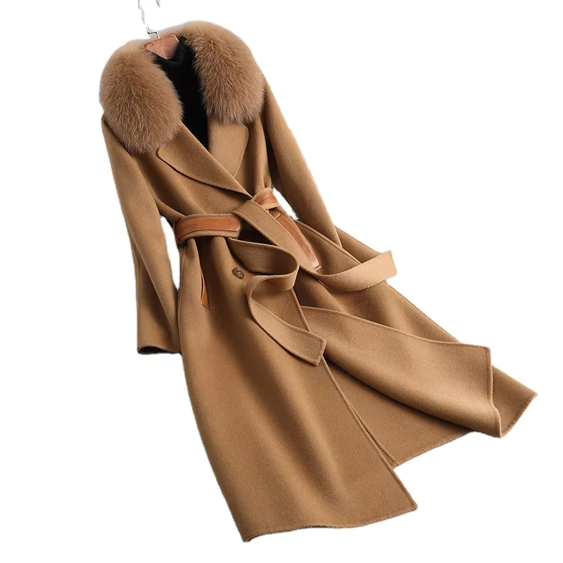 CHINEE-PUDI-Women-Real-Wool-Warm-Long-Coat-Winter-Fox-Fur-Collar-Classic-Fashion-Belt-Overcoat-CT2114