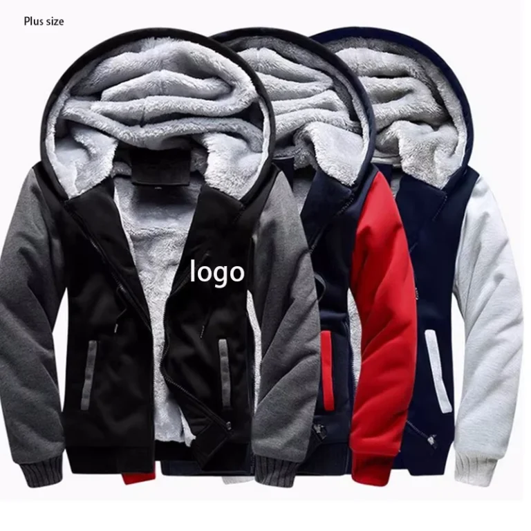 CHINEE-Plus-Size-Custom-Mens-Zip-up-Winter-Fleece-Sherpa-Lined-Sweatshirt-Jacket-Heavyweight-Plaid-Thick-Warm-Faux-Fur-Coat-Hoodies