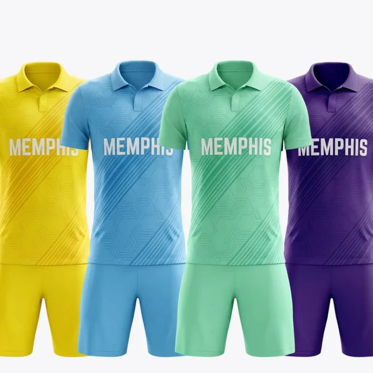 CHINEE-Premium-Custom-Polo-Soccer-Uniform-Set-Hexagonal-Pattern-Sublimation-Football-Kit-for-Brands-Clubs