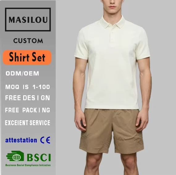 CHINEE-Premium-Mens-Polo-Shirt-Set-Summer-Knitted-Moisture-Wicking-Wrinkle-Free-Custom-Logo-Oversized-Smart-Casual-Men-Suit