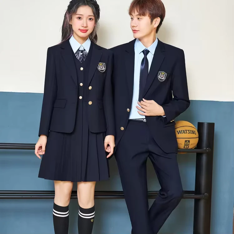 CHINEE-Preppy-Pleated-Skirt-Suit-for-Male-and-Female