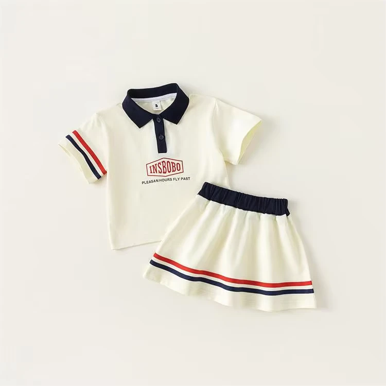 CHINEE-Preppy-Style-Girls-Summer-Clothing-Set-Casual-POLO-Shirt-Pleated-Skirt-Two-Piece-Childrens-Summer-Clothing-Girls-Sportswear-1