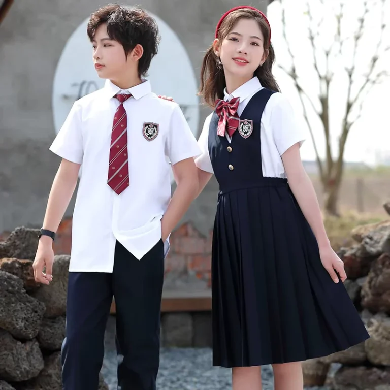 CHINEE-Primary-and-Secondary-School-Uniforms-for-Girls-Formal-Performance-Attire-Graduation-College-Style-Suspender-Skirt-Uniforms