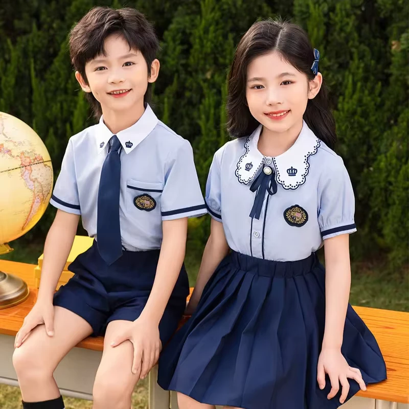 CHINEE-Private-School-Summer-British-Preppy-Style-Students-Uniforms-School-Team-Performance-Short-Sleeve-Suits-1