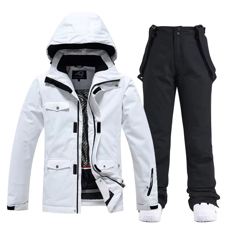 CHINEE-Professional-Outdoor-Sports-Hooded-Ski-Suit-Windproof-Waterproof-10000mm-Warm-Loose-Winter-Hiking-Skiing-Jacket-Pants-Set