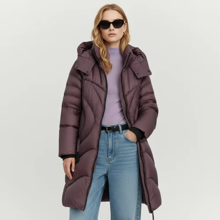CHINEE-QLYP-Winter-Fashion-New-Mid-Length-Down-Jacket-Plaid-Zipper-Design-Slim-Fit-Hooded-Loose-Version-Warm-Stand-Collar