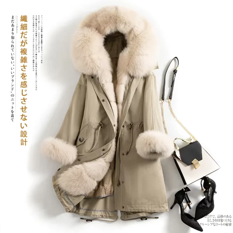 CHINEE-Quilted-Winter-Korean-Style-Long-Womens-Jacket-with-Embroidery-Breathable-and-Finished-Processing-Belt-Included