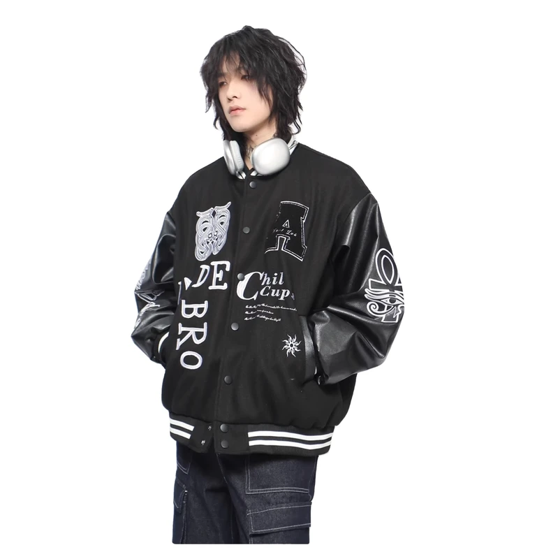CHINEE-Retro-Heavy-Embroidery-Baseball-Uniform-Mens-Spring-and-Autumn-Loose-Trendy-Jacket-Coat-Couple
