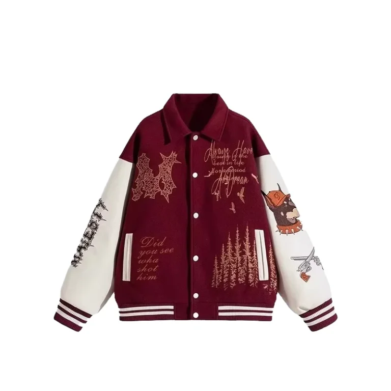 CHINEE-SK-Green-Bordeaux-Winter-Thick-Hooded-Jacket-Mens-Womens-Casual-Baseball-Suit-Stand-New-Heavy-Industry-American-Fashion
