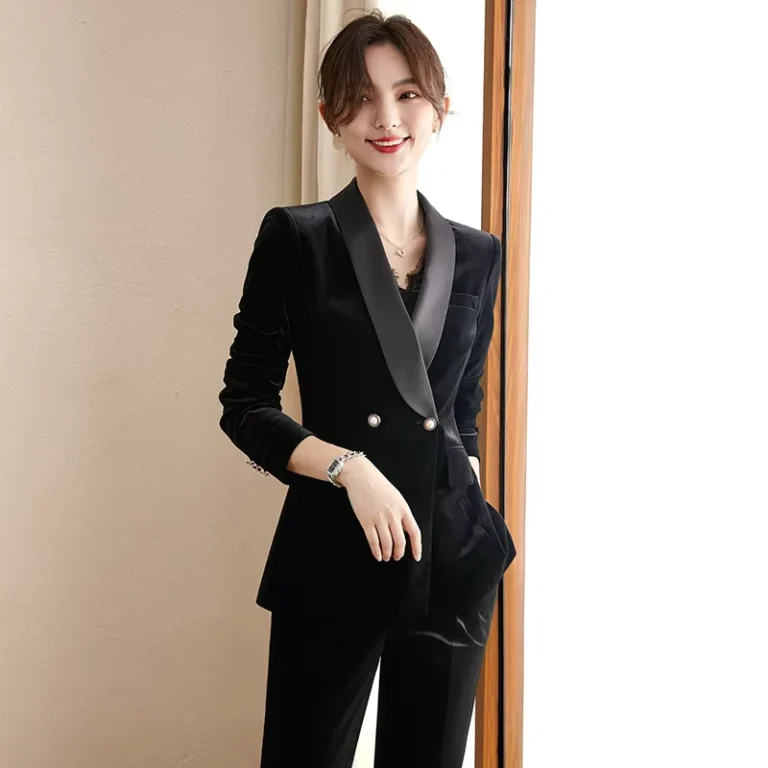 CHINEE-Sense-Suit-Womens-New-Goddess-Style-Casual-Spring-Autumn-Professional-Golden-Velvet-Suit-Jacket-Anti-Wrinkle