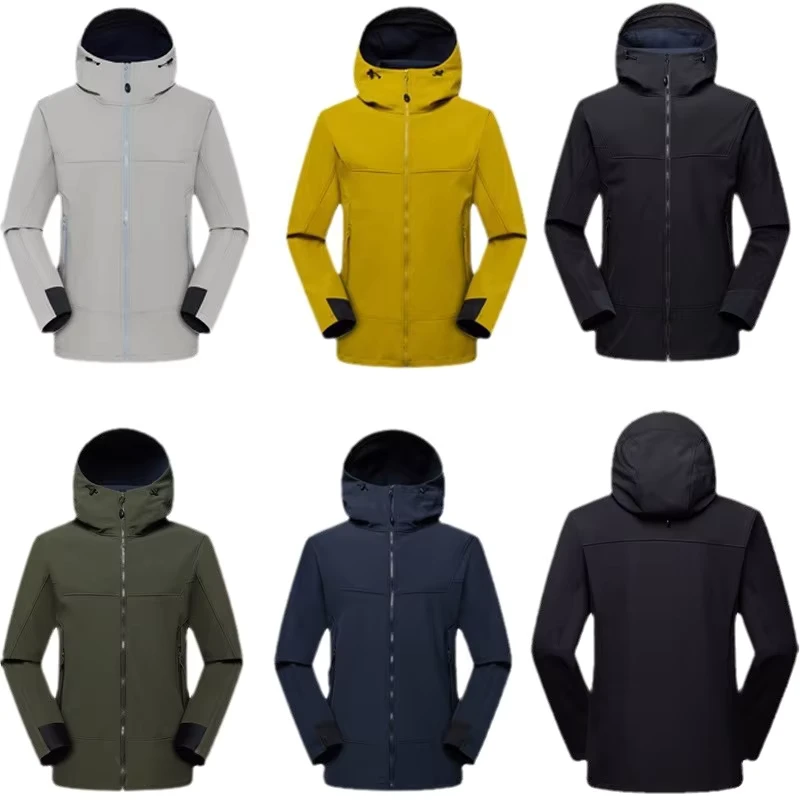 CHINEE-Single-Layer-Charge-Black-Jacket-Trench-Coat-Mens-Womens-Solid-Color-Plus-Size-Windproof-Waterproof-Stand-Zipper-Long