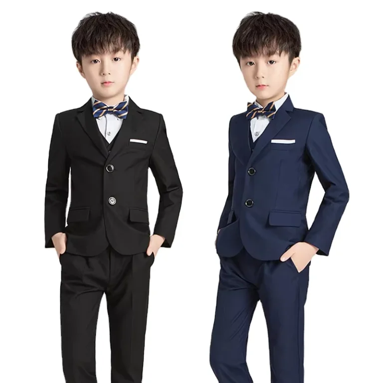 CHINEE-Solid-Color-Boy-Suit-Set-Fashionable-Autumn-Childrens-Boy-Formal-Wedding-Party-Tailcoat-Set-1