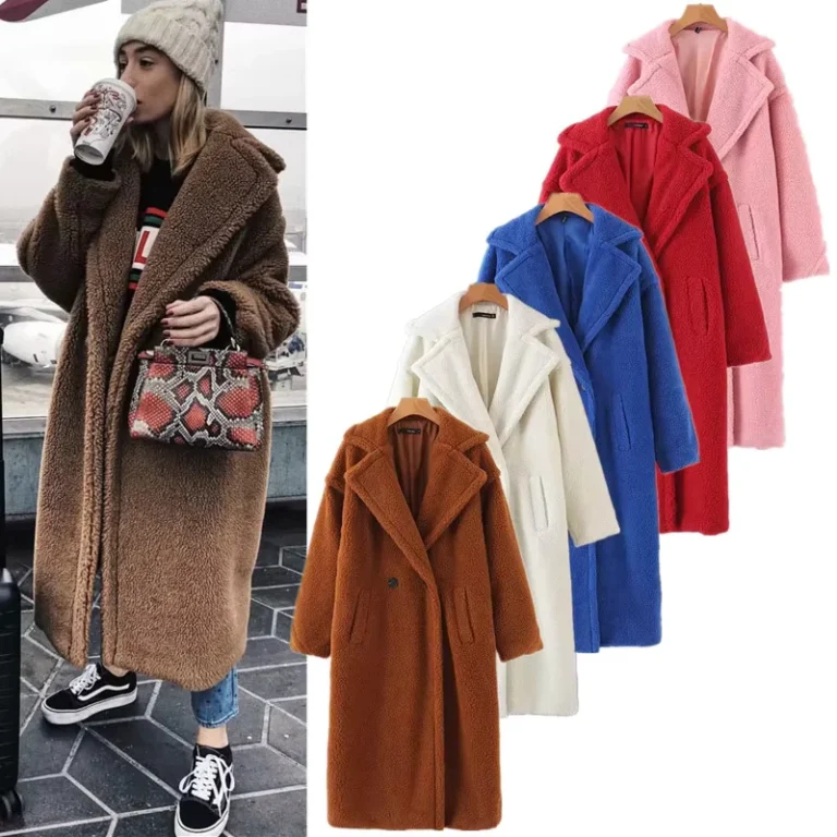CHINEE-Solid-Color-Plus-Size-Womens-Winter-Coat-Jacket