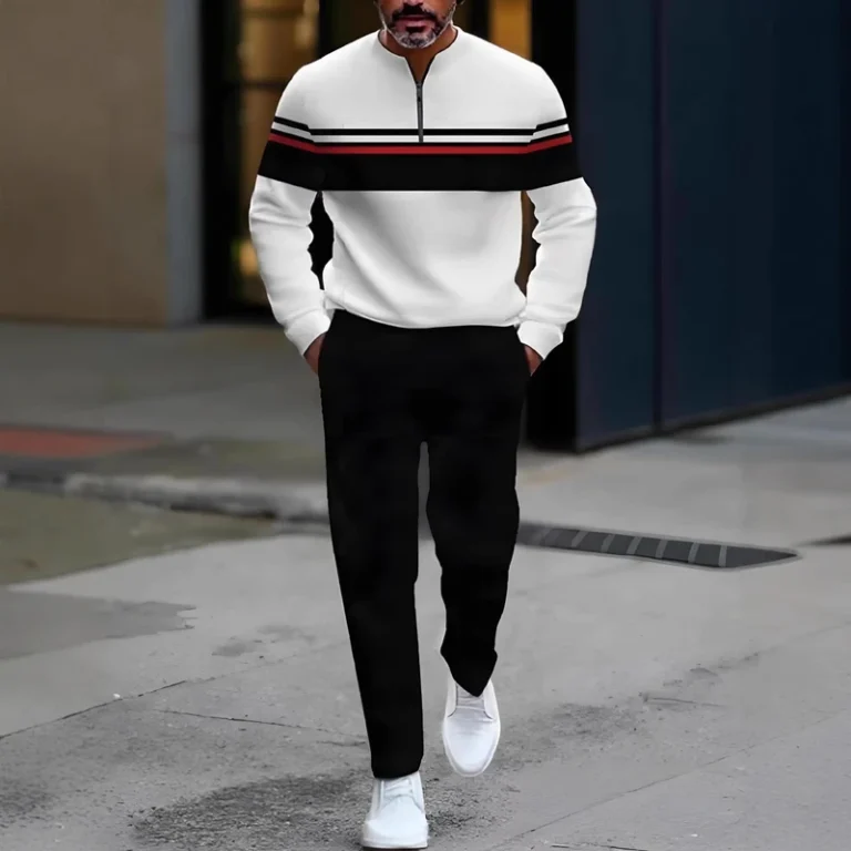 CHINEE-Spring-Autumn-Casual-Fashionable-Comfortable-Versatile-2-Pieces-Set-European-American-Mens-Trendy-Sports-Suit