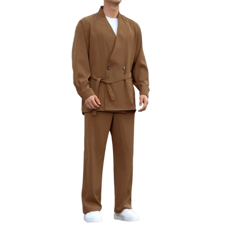 CHINEE-Spring-Autumn-Mens-Slim-Fit-Double-Breasted-Casual-Fashion-Suit-Set-With-Belt