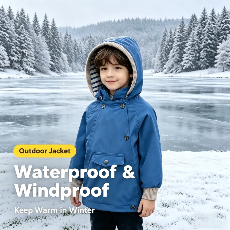 CHINEE-Spring-Autumn-New-Children-Windbreaker-Boy-Girl-Outdoor-Windproof-Rainproof-Coat-Kids-Detachable-Hood-Jacket-Long-Casual-Zipper