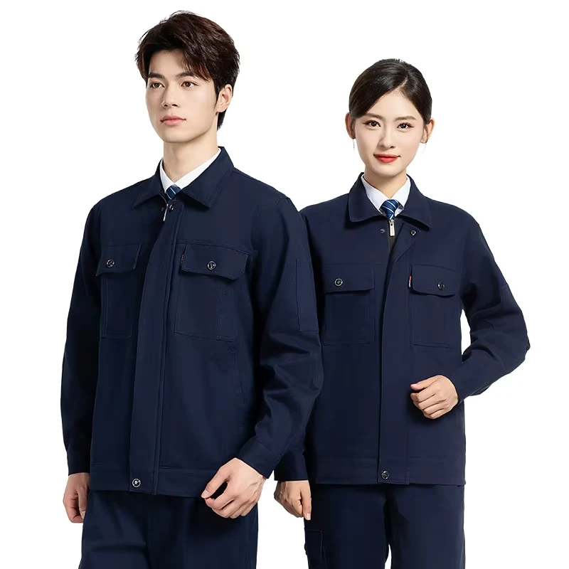 CHINEE-Spring-Autumn-Pure-Cotton-Mens-Workwear-Suit-Customized-Wear-Resistant-Labor-Protection-Clothing-Top-Factory-Clothes
