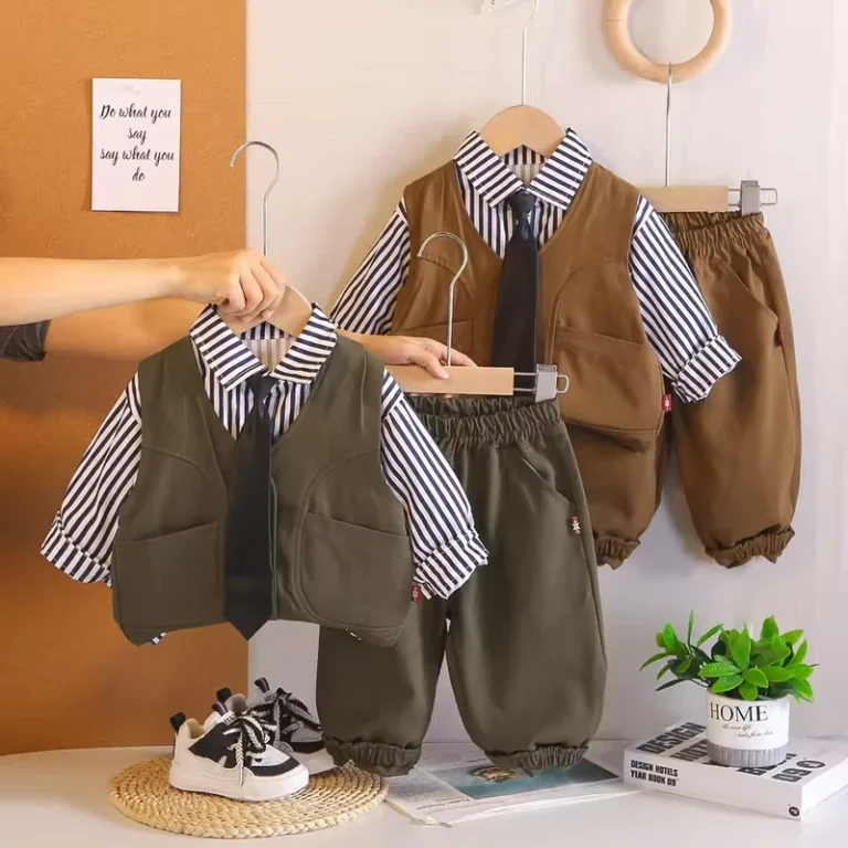 CHINEE-Spring-Boys-Korean-style-Cotton-Suit-New-Style-Spring-and-Autumn-Fashion-Outer-Wear-Tie-Work-Vest-Three-Piece-Set