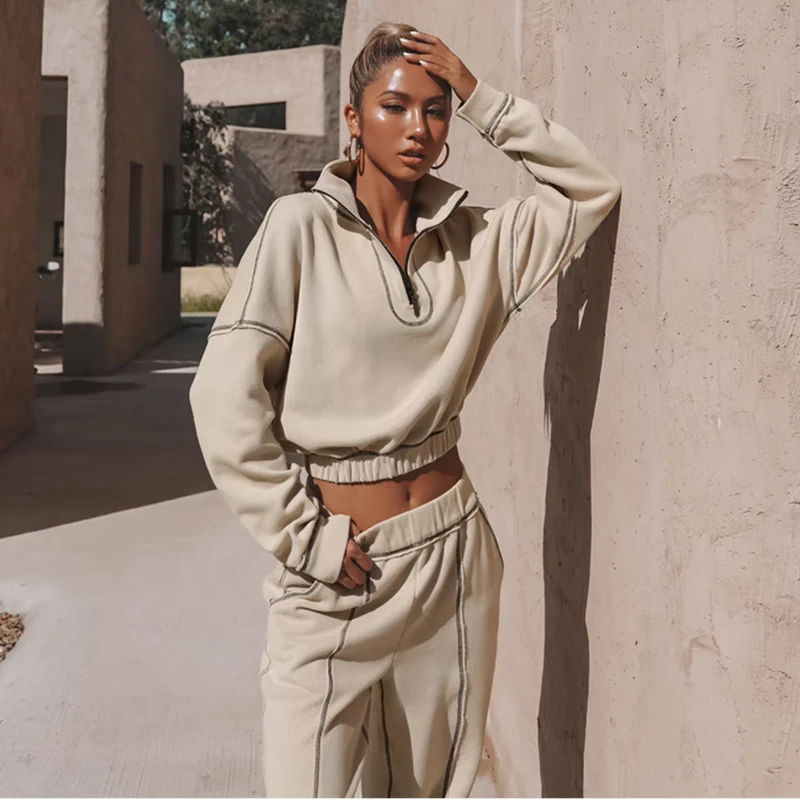 CHINEE-Spring-Custom-Fashion-Sports-Suit-Lady-2-Pieces-Sweatpants-and-Hoodie-Women-Sportswear-Set-1