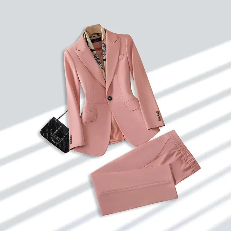 CHINEE-Spring-New-Fashion-Womens-Suit-Large-Size-Leisure-Network-Celebrity-Two-Piece-Suit