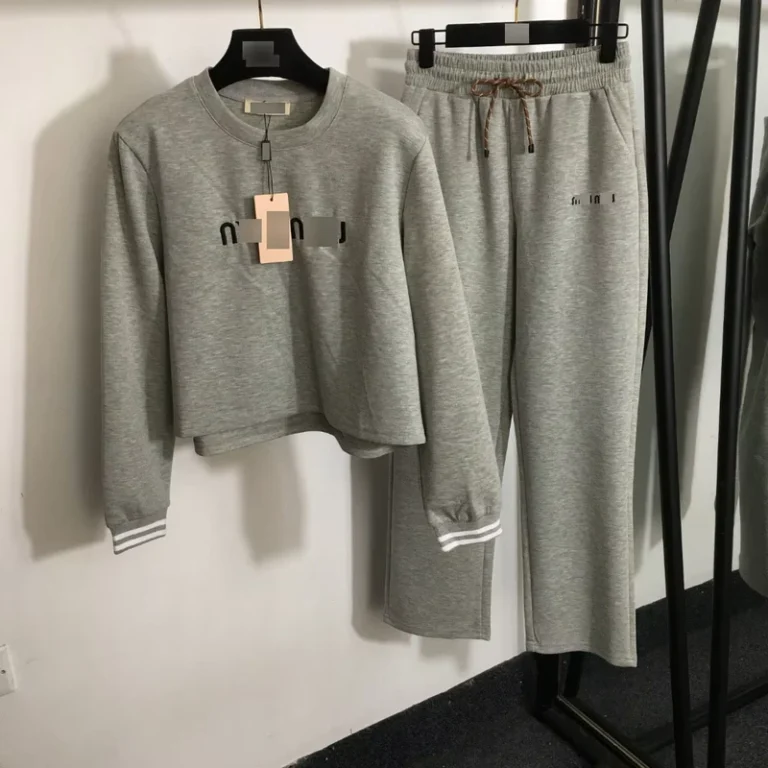 CHINEE-Spring-New-Solid-Knitting-Cotton-Sports-Suit-Embroidered-Letters-Long-Sleeve-Sweatshirt-Drawstring-Casual-Straight-Leg-1