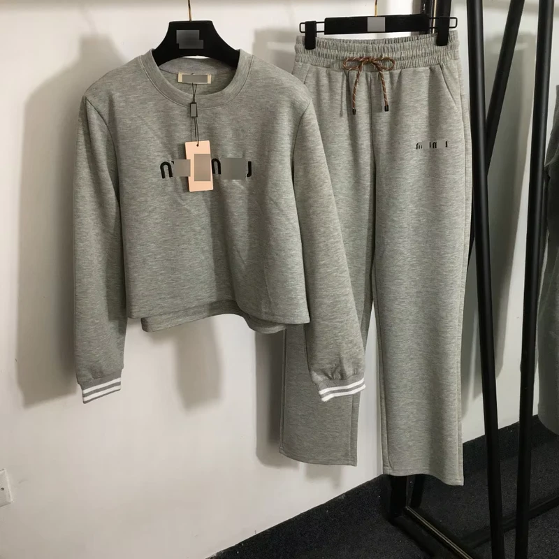 CHINEE-Spring-New-Solid-Knitting-Cotton-Sports-Suit-Embroidered-Letters-Long-Sleeve-Sweatshirt-Drawstring-Casual-Straight-Leg-1