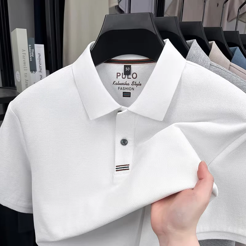 CHINEE-Spring-Summer-Business-Style-Cotton-Embroidered-Mens-Polo-Shirt-Short-Sleeve-Lapel-Casual-Formal-Polos-for-Daily-Wear-1