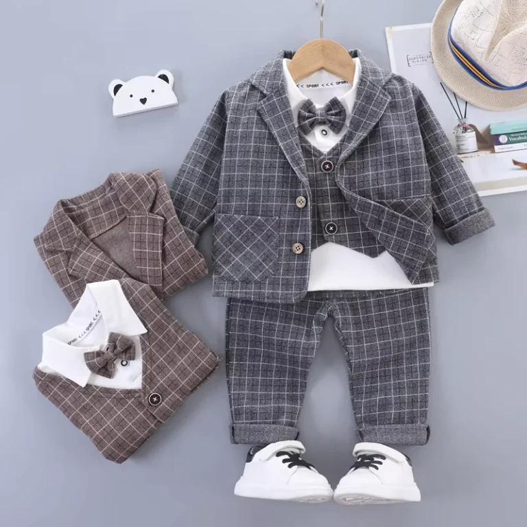 CHINEE-Spring-Trendy-Formal-British-Baby-Boys-Clothing-Sets-Children-Suit-for-Boys-Tie-Waistcoat-Checked-Coat-Cardigan-Kids-Outfits-1