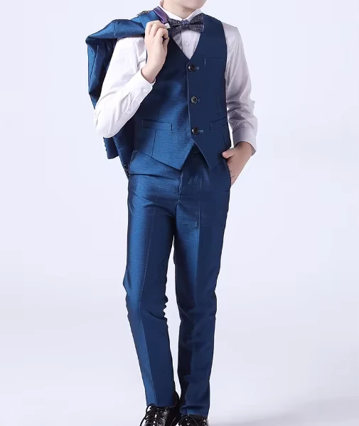 CHINEE-Spring-and-Autumn-Boys-Suit-Set-5-Piece-Childrens-Dress-Set-CoatVestPantsShirtBow-Tie
