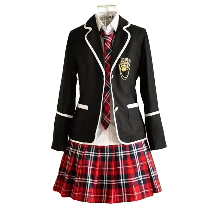 CHINEE-Spring-and-Autumn-British-School-Uniform-Checks-Graduation-Suit-1