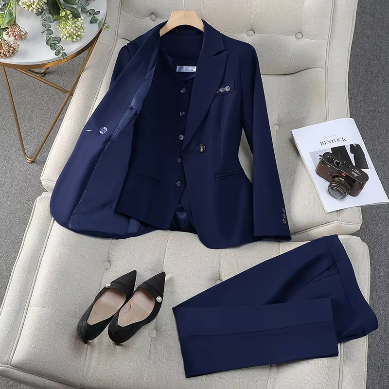 CHINEE-Spring-and-Autumn-Formal-Attire-Double-Breasted-Jacket-Pants-WomenS-Suit-Two-Pieces-Set-Elegant-Fashionable-Suit