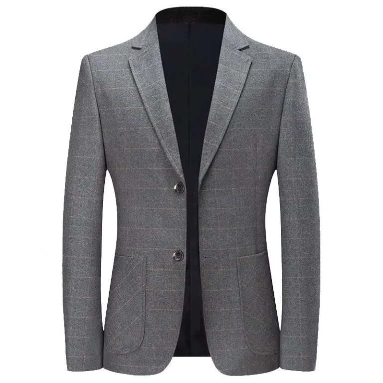 CHINEE-Spring-and-Autumn-Mens-Suit-Jacket-Business-Leisure-Plaid-Suit-Top