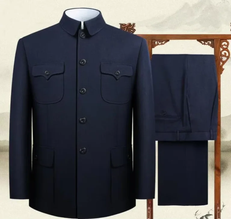 CHINEE-Spring-and-Autumn-Middle-Aged-and-Elderly-Zhongshan-Suit-Grandpa-Suit-Elderly-Mens-Coat-Dad-Two-piece-Suit-1
