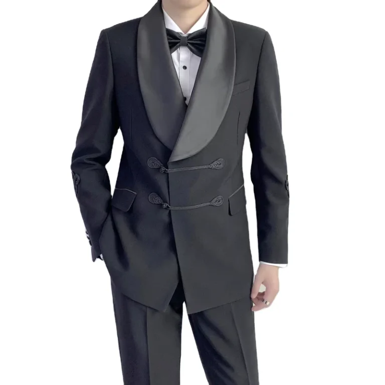 CHINEE-Spring-and-Autumn-New-Mens-Suit-Two-Piece-Set-Gentlemens-Button-Printed-Suit-Dress-Set