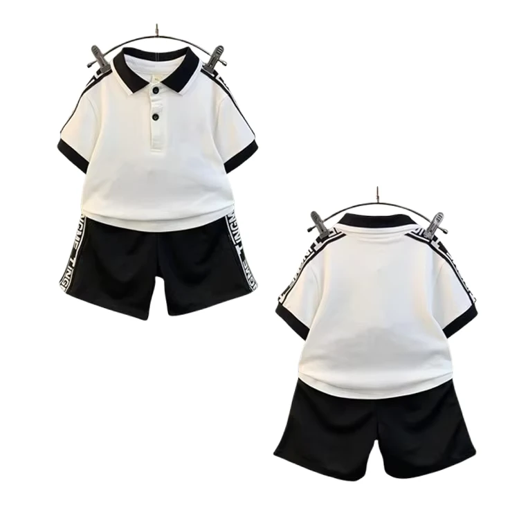 CHINEE-Summer-1-5Years-Fashion-Cool-Handsome-Two-Piece-Set-Polo-T-shirt-Shorts-Letter-Print-Casual-Kids-Clothing-Sets-1