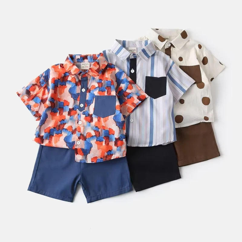 CHINEE-Summer-2-7-Years-95-Cotton-Children-Clothing-Sets-Polo-Shirt-and-Shorts-Two-piece-Outfit-Suit-Boys-Clothing-Sets