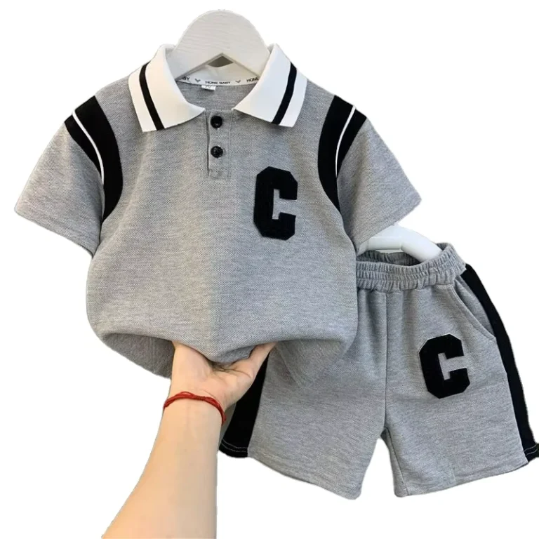 CHINEE-Summer-Boys-Sports-Suit-Baby-Boys-Short-Sleeves-and-Shorts-2-Pcs-Set-Baby-Polo-Shirt-Casual-Suit-for-Boys