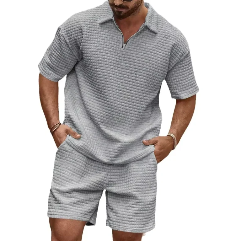 CHINEE-Summer-Casual-Mens-Polo-Set-Fashion-Trendy-Streetwear-Shirt-Shorts-OEM-RTS-Custom-Oversize-Men-Spots-Suit