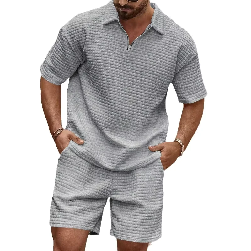 CHINEE-Summer-Casual-Mens-Polo-Set-Fashion-Trendy-Streetwear-Shirt-Shorts-OEM-RTS-Custom-Oversize-Men-Spots-Suit