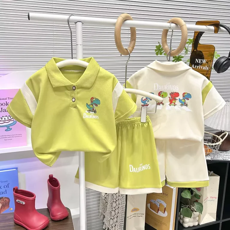 CHINEE-Summer-Childrens-Polo-Shirts-Sports-Short-sleeved-Pants-Boys-and-Girls-Casual-Short-sleeved-Sets