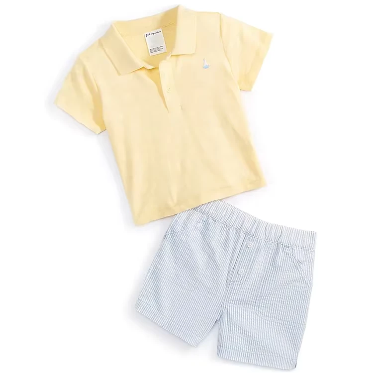 CHINEE-Summer-Cotton-Linen-Casual-Short-Sleeve-Lapel-Kids-Polo-Shirts-Solid-Color-Pajamas-Clothing-Set-1