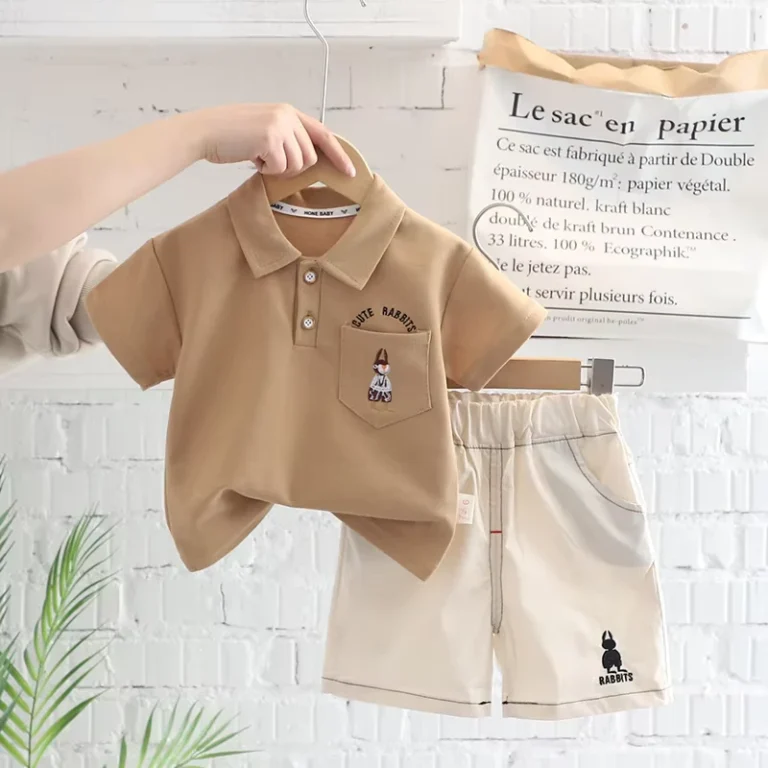 CHINEE-Summer-Fashion-2pcs-Polo-Shirt-and-Shorts-Cotton-Casual-Baby-Boy-CLothes-Set