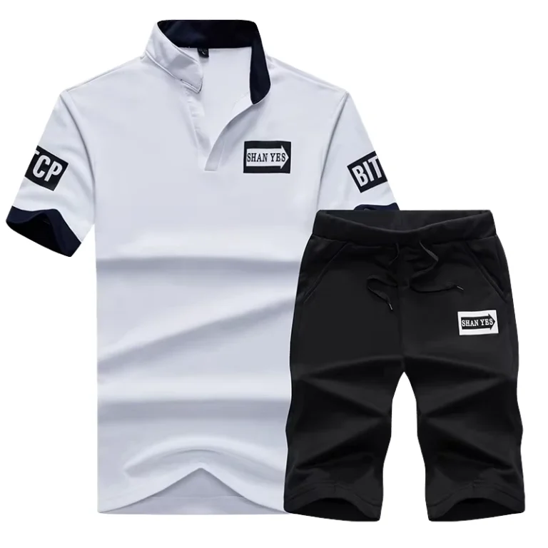 CHINEE-Summer-Fashion-Mens-Casual-Two-Piece-Set-Knitted-Solid-Color-Printed-T-Shirt-and-Shorts-Breathable-Mens-Sports-Suit-Sets-1