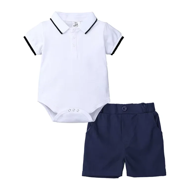 CHINEE-Summer-Short-Sleeves-Polo-Shirt-and-Pants-2pcs-Gentle-Baby-Kids-Boy-Clothing-Sets
