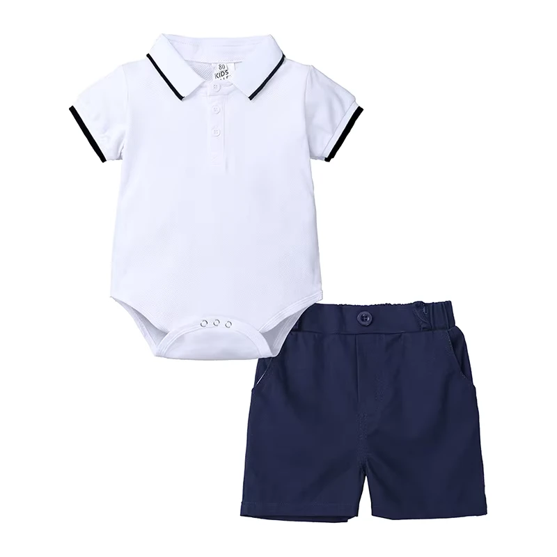 CHINEE-Summer-Short-Sleeves-Polo-Shirt-and-Pants-2pcs-Gentle-Baby-Kids-Boy-Clothing-Sets