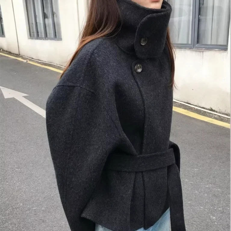 CHINEE-T5315-Fashion-Loose-Long-Medium-Winter-Double-Sided-Woolen-Coat-High-Collar