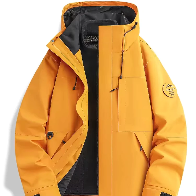 CHINEE-Three-in-one-Outdoor-Windbreaker-with-Fleece-Thickened-Windproof-Waterproof-Loose-and-Breathable-Mountaineering-Suit